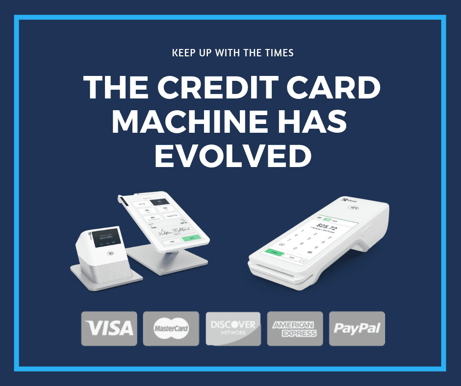 A credit card machine has evolved.